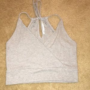 Adorable gray crop top